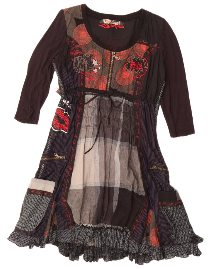 Rochie A-Line Desigual pentru femei, EU 40, maro mediu, mozaic