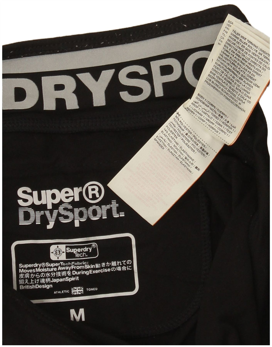 Leggings Capri grafic Superdry pentru femei UK 12 Poliester mediu negru