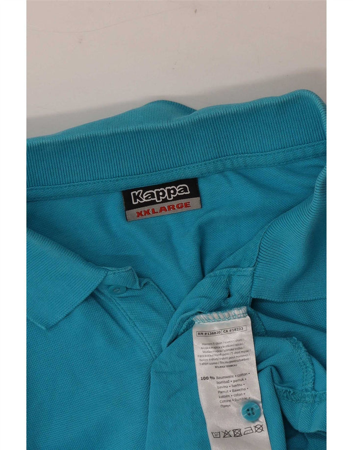 Cămașă polo pentru bărbați Kappa 2XL, bumbac albastru