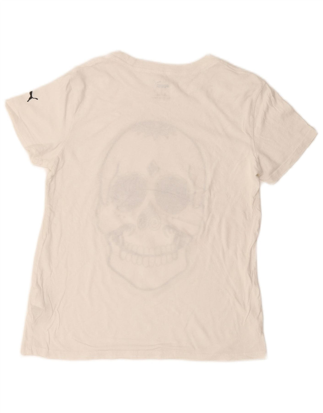 Tricou grafic PUMA pentru bărbați Top mic din bumbac alb