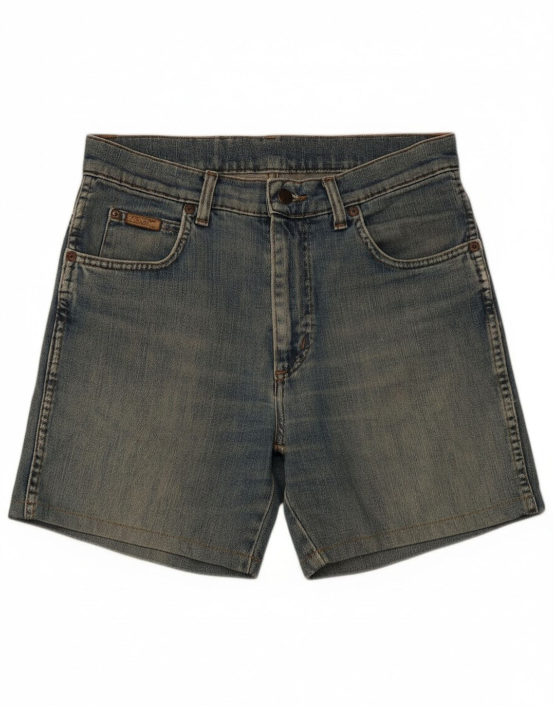 Pantaloni scurți din denim Wrangler pentru femei W31, bumbac albastru mediu