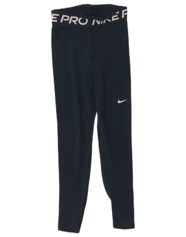 Leggings Nike Dri Fit Graphic pentru femei UK 6 XS Bleumarin