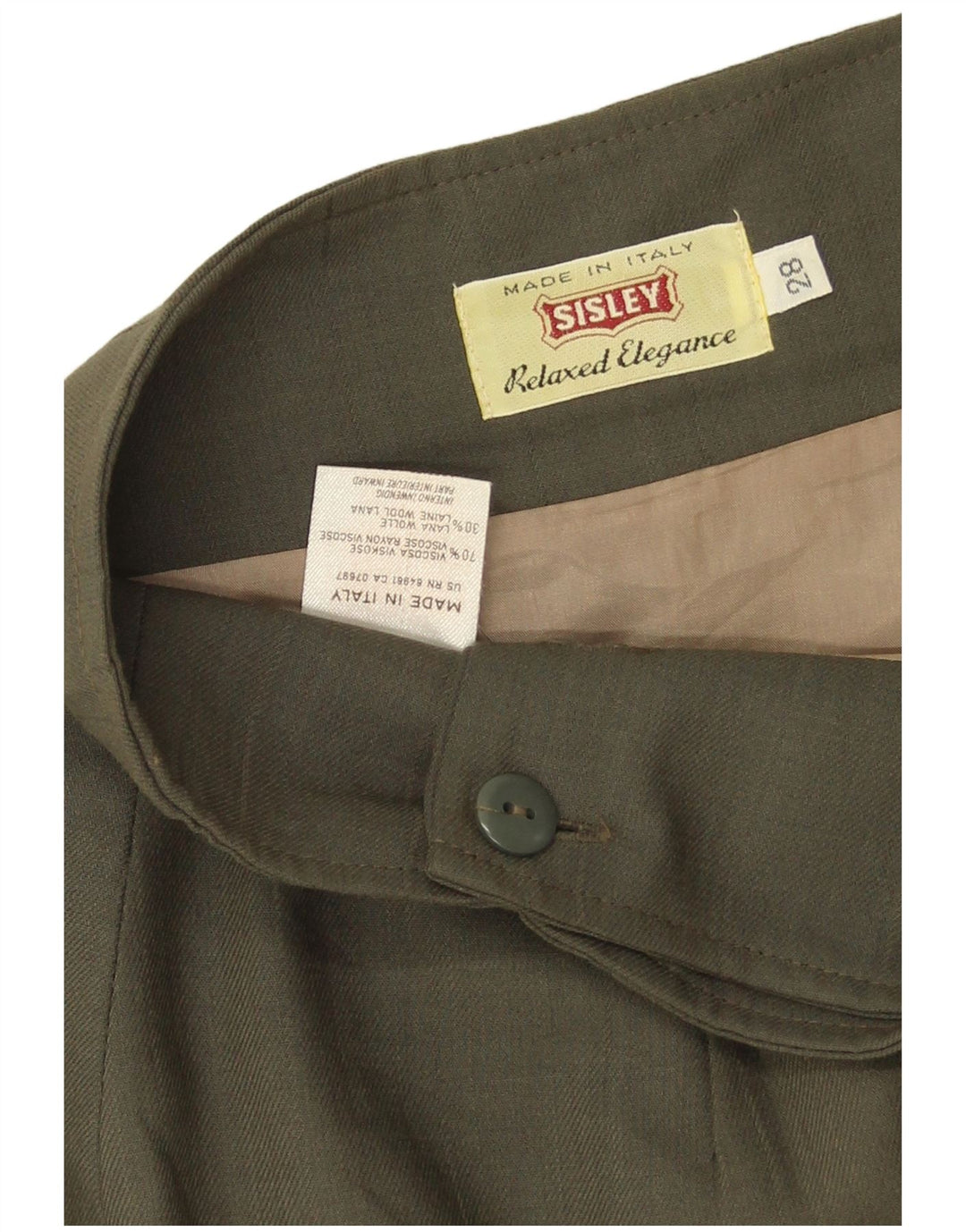 Fusta Wrap pentru femei Sisley W28 Medium Khaki Viscose