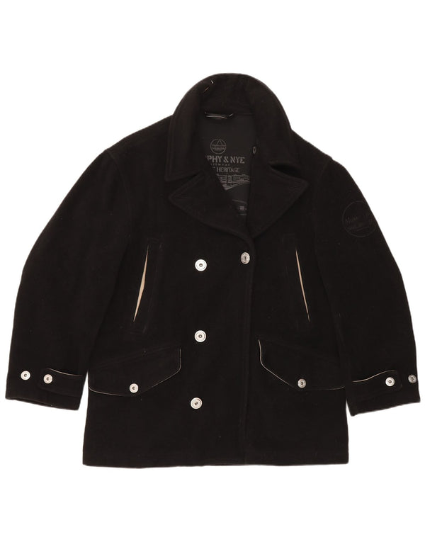 Palton supradimensionat pentru femei Murphy & Nye UK 14 Lână neagră medie