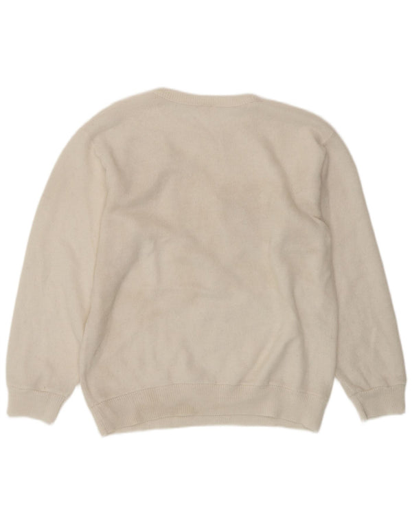 CHARLES VOGELE Pulover pentru femei cu decolteu rotund UK 18 XL Alb Floral