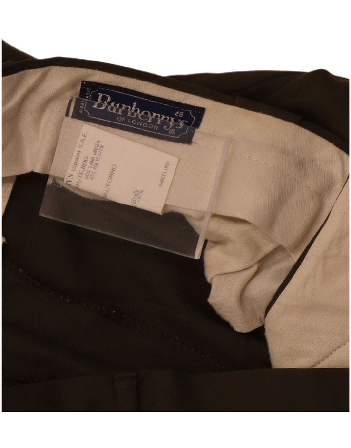 Pantaloni de costum pentru bărbați Burberrys L36 L27 Kaki Lână