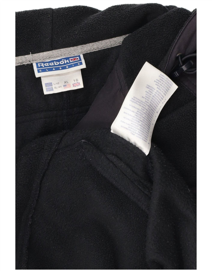 Jachetă din lână supradimensionată pentru femei REEBOK UK 16, mare, negru, colorblock