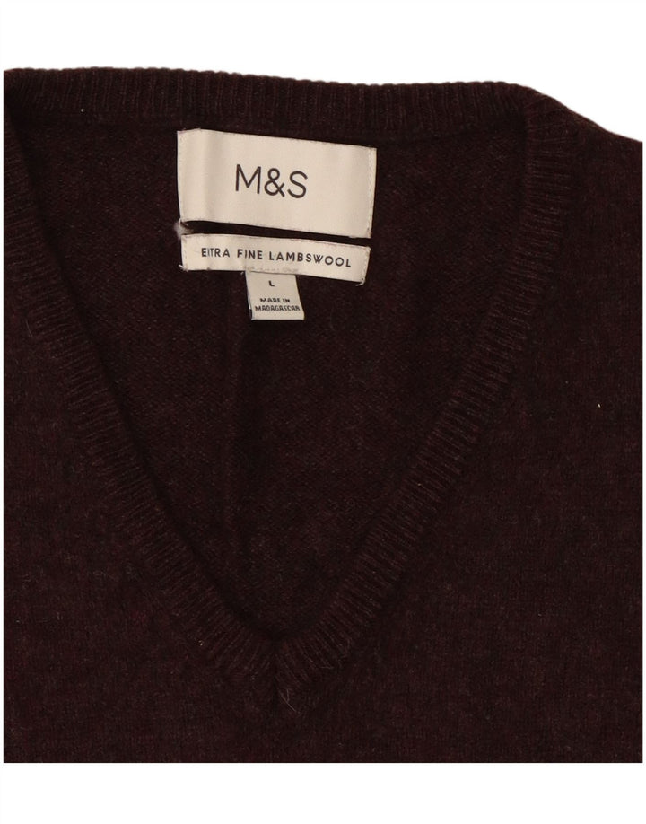 Marks & Spencer Vestă pentru bărbați din lână mare maro pete