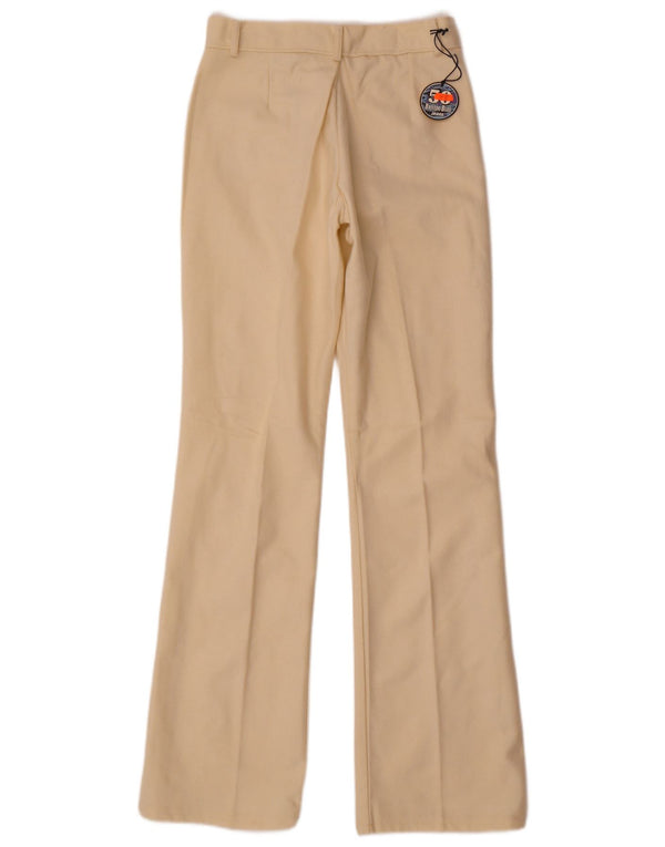 Pantaloni drepți casual pentru femei vintage IT 40 Small W26 L33 Bej