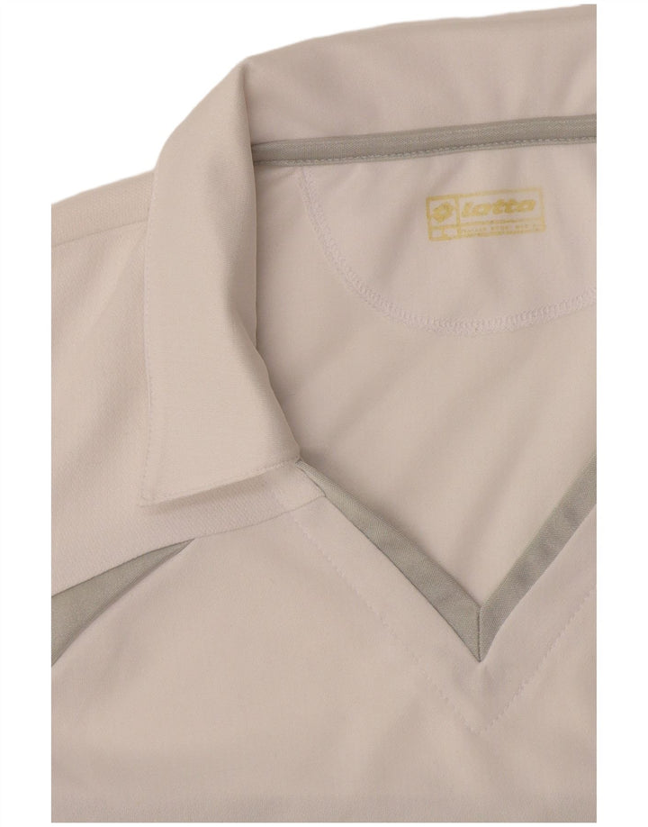 Tricou polo pentru femei Lotto UK 12 Medium White Colorblock