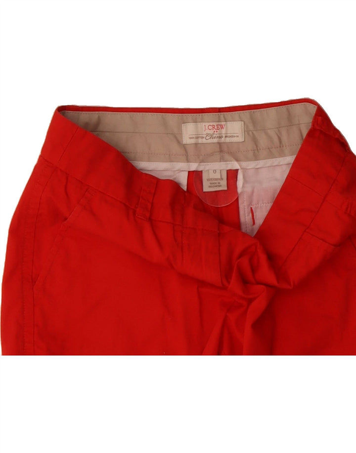 J. CREW Womens Chino Shorts US 0 XS W30  Red Vintage J. Crew and Second-Hand J. Crew from Messina Hembry 