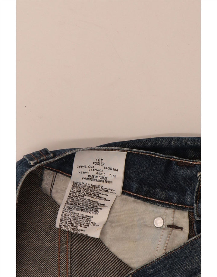 Blugi subțiri învechiți pentru băieți LEE 11-12 ani L26 L30 Bumbac albastru