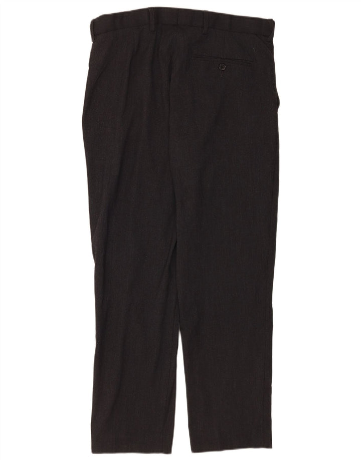 Pantaloni chino drepți pentru bărbați Marks & Spencer W32 L29 gri pete