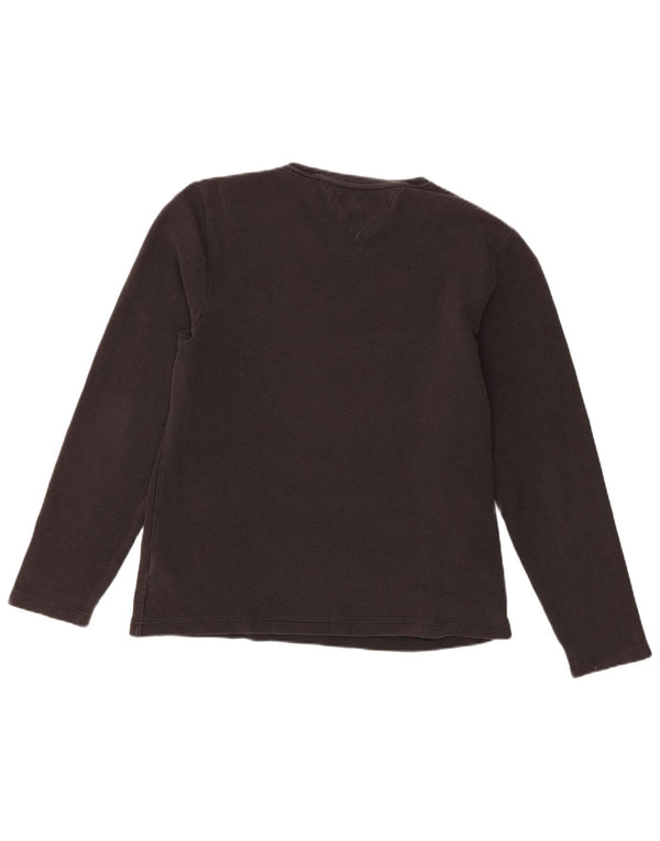 Top pentru femei Tommy Hilfiger cu mânecă lungă UK 16, mare, negru, bumbac