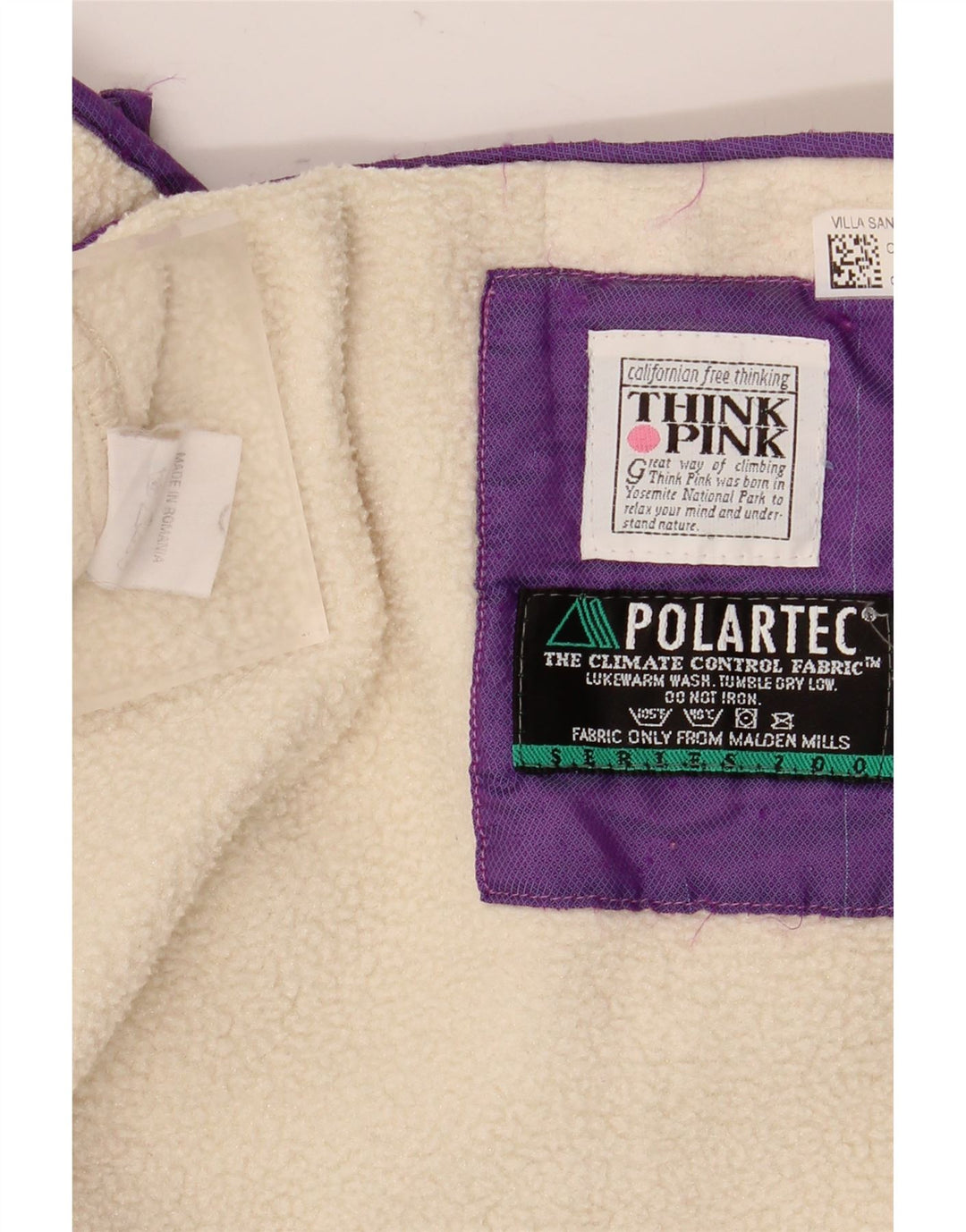 Pulover pentru femei Think Pink, supradimensionat, cu fermoar și gât, din lână UK 14, mediu alb