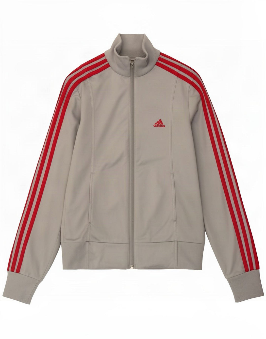 Jachetă de trening pentru femei Adidas UK 10, poliester, gri mic