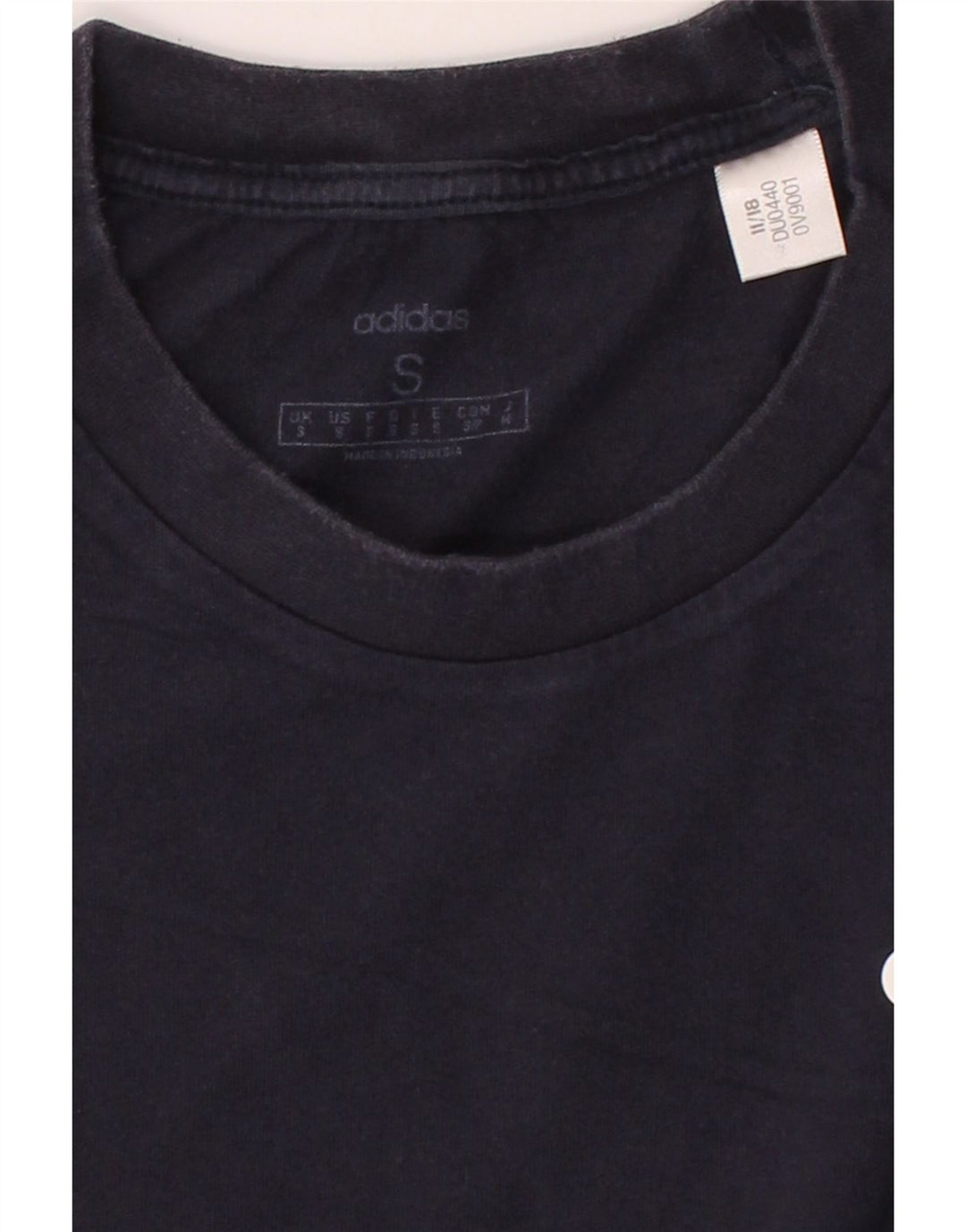 ADIDAS Mens T-Shirt Top Small Navy Blue Cotton Vintage Adidas and Second-Hand Adidas from Messina Hembry 