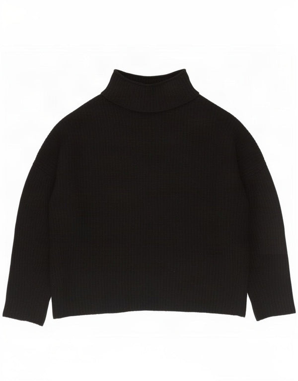 Pulover cu gât țestoasă pentru femei Massimo Dutti UK 14 Medium Black