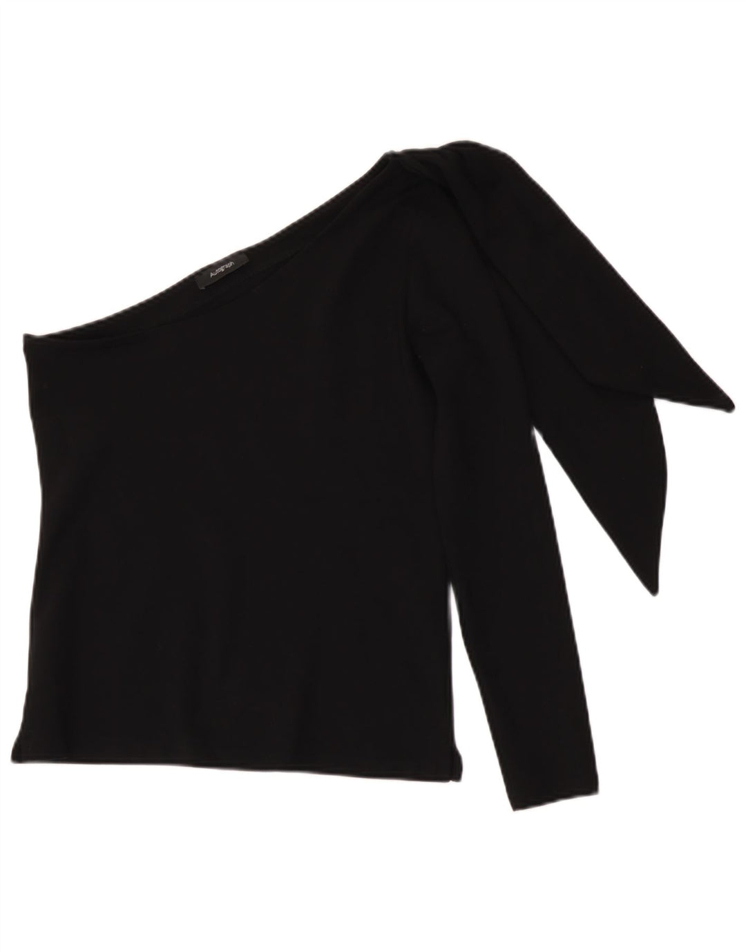Top pentru femei Marks & Spencer cu un singur umăr UK 10 Small Black Viscose