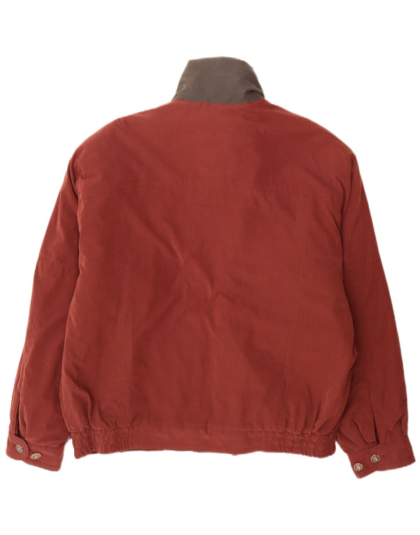Bomber vintage pentru bărbați UK 46 3XL Bordeaux Poliester color bloc