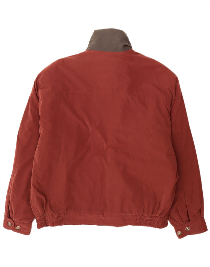 Bomber vintage pentru bărbați UK 46 3XL Bordeaux Poliester color bloc