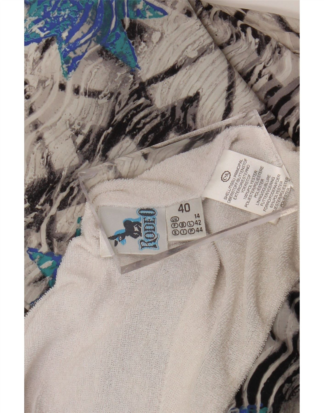 RODEO Jachetă Windbreaker pentru femei UK 14 mare, multicoloră, geometrică