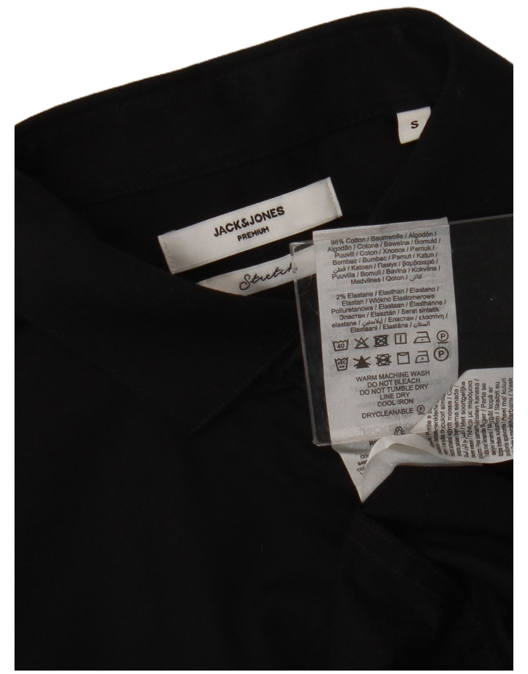 Cămașă Jack & Jones Bărbați Mic Negru Bumbac