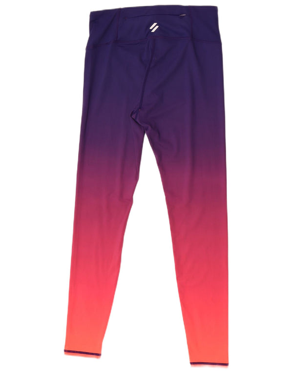 Leggings cu grafică pentru femei Superdry UK 12 Mov mediu Poliester color bloc