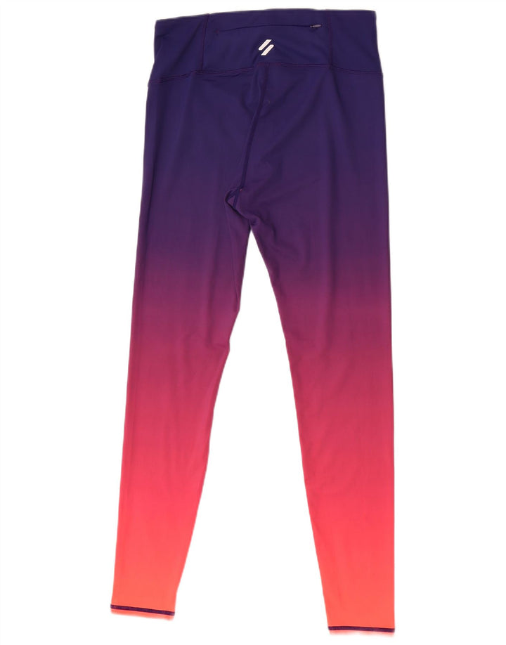 Leggings cu grafică pentru femei Superdry UK 12 Mov mediu Poliester color bloc