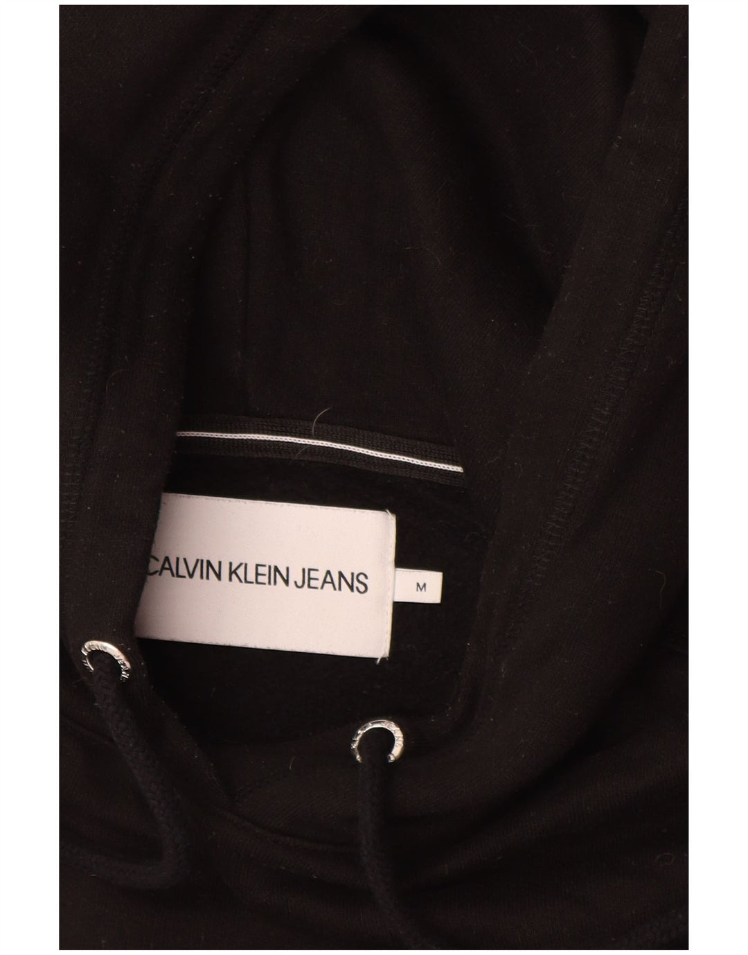 CALVIN KLEIN JEANS Pulover cu glugă pentru femei UK 14 Bumbac mediu negru