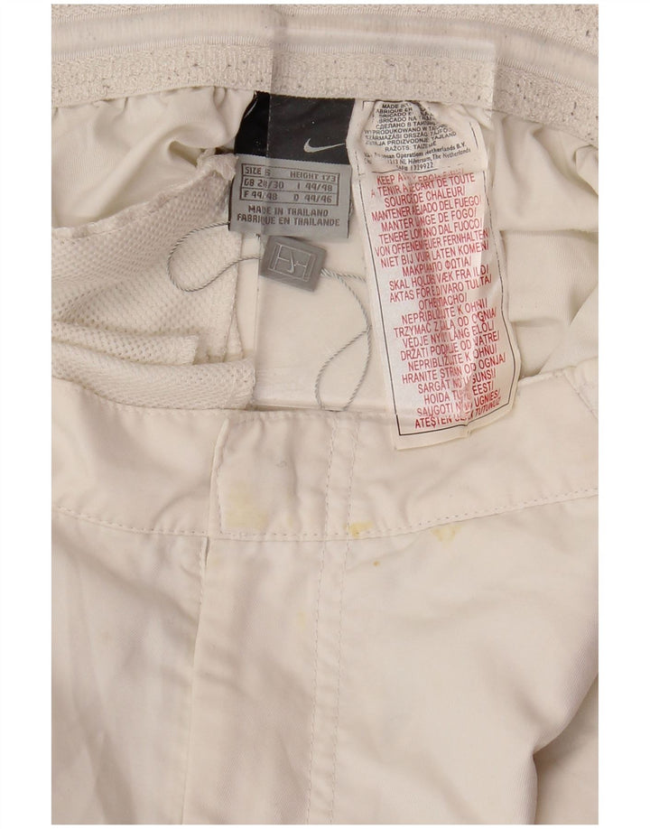 Pantaloni scurti chino NIKE pentru bărbați, mici W28, poliester alb