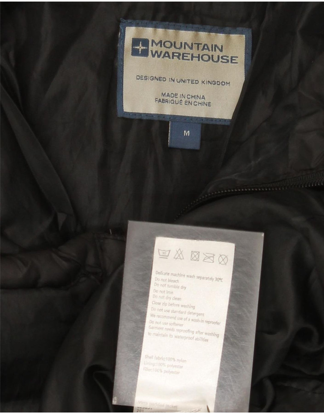 Jachetă căptușită pentru bărbați Mountain Warehouse UK 38 Medium Black Nylon