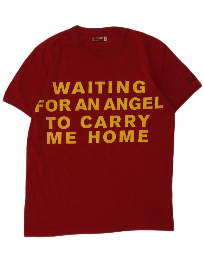 Tricou grafic Guess pentru bărbați Top mare bumbac roșu