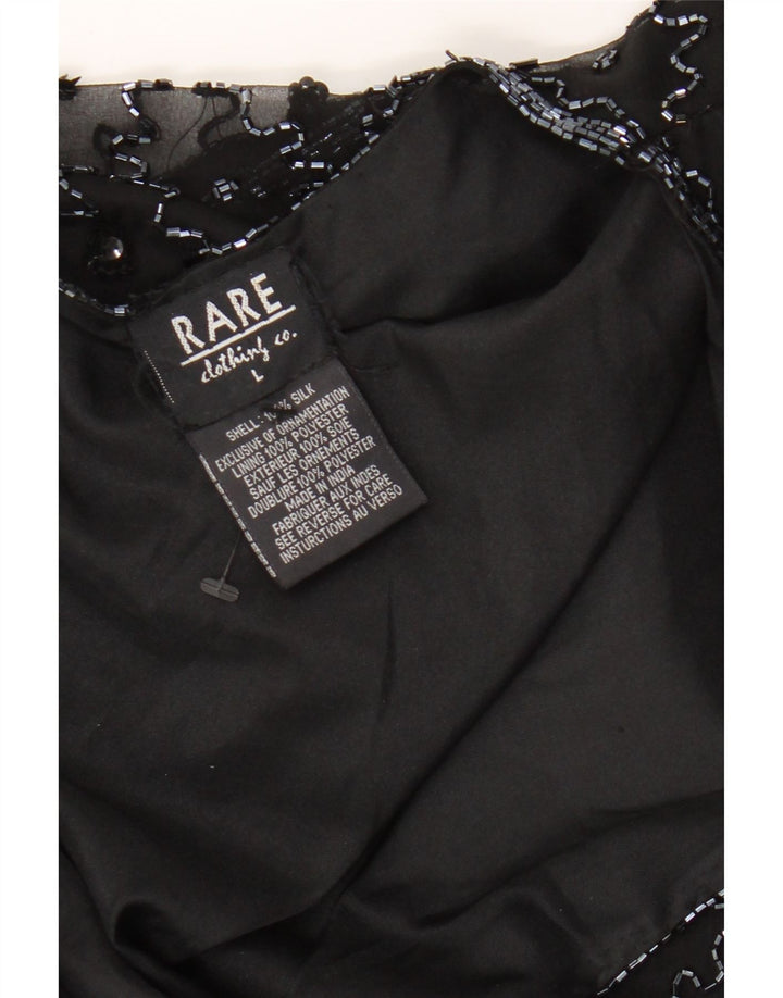 Jachetă Blazer deschisă pentru femei, UK 16, mare, mătase neagră