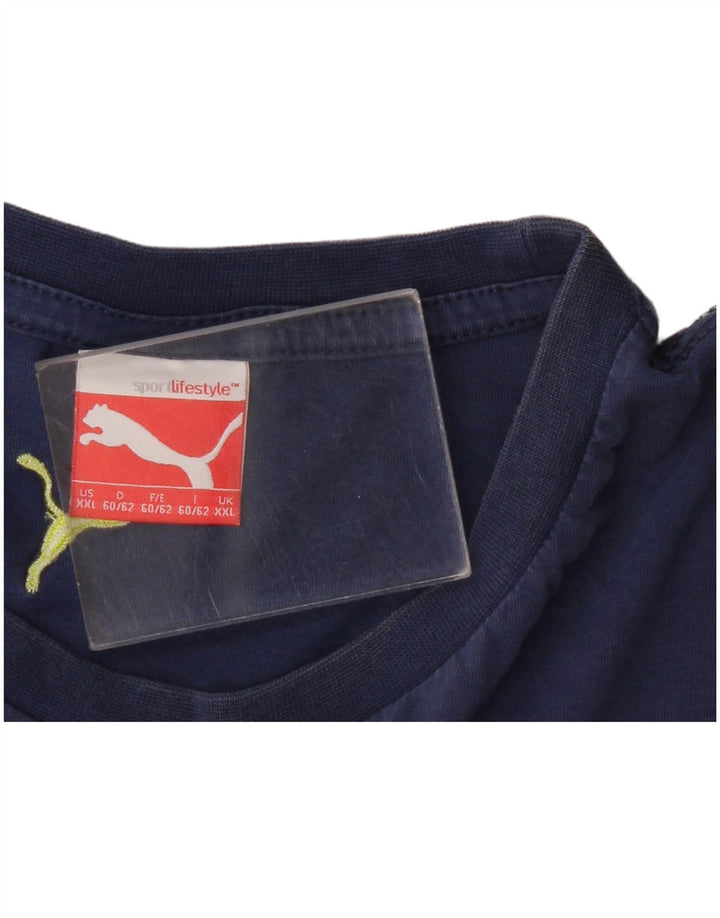 Tricou grafic pentru bărbați Puma Top 2XL bleumarin