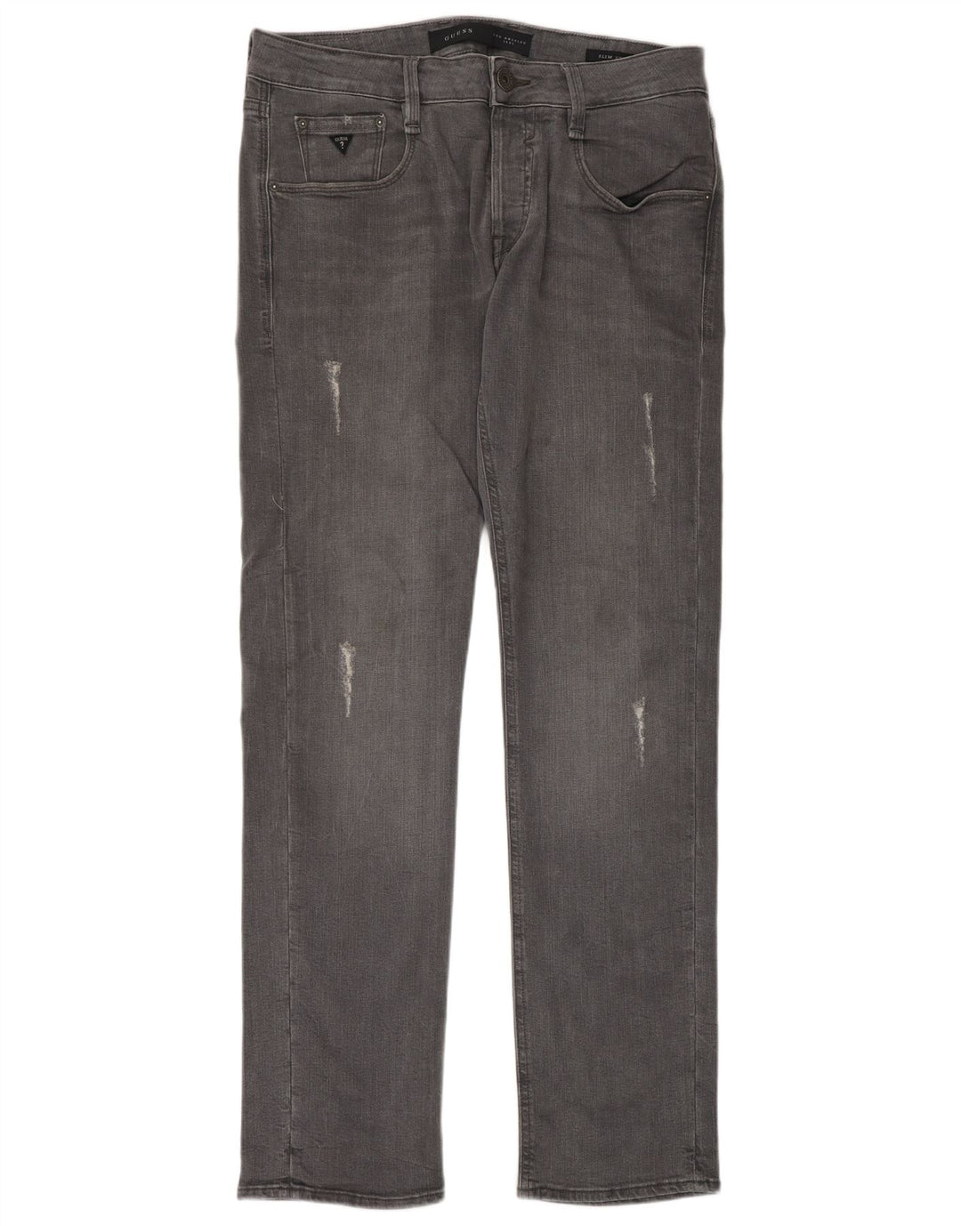 Blugi slim pentru bărbați Guess Distressed W31 L33 bumbac gri