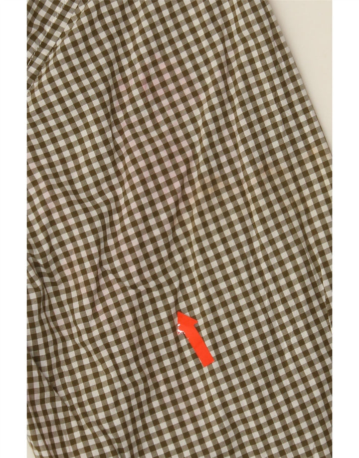 HUGO BOSS Mens Regular Fit Shirt XL Brown Gingham Cotton Vintage Hugo Boss and Second-Hand Hugo Boss from Messina Hembry 