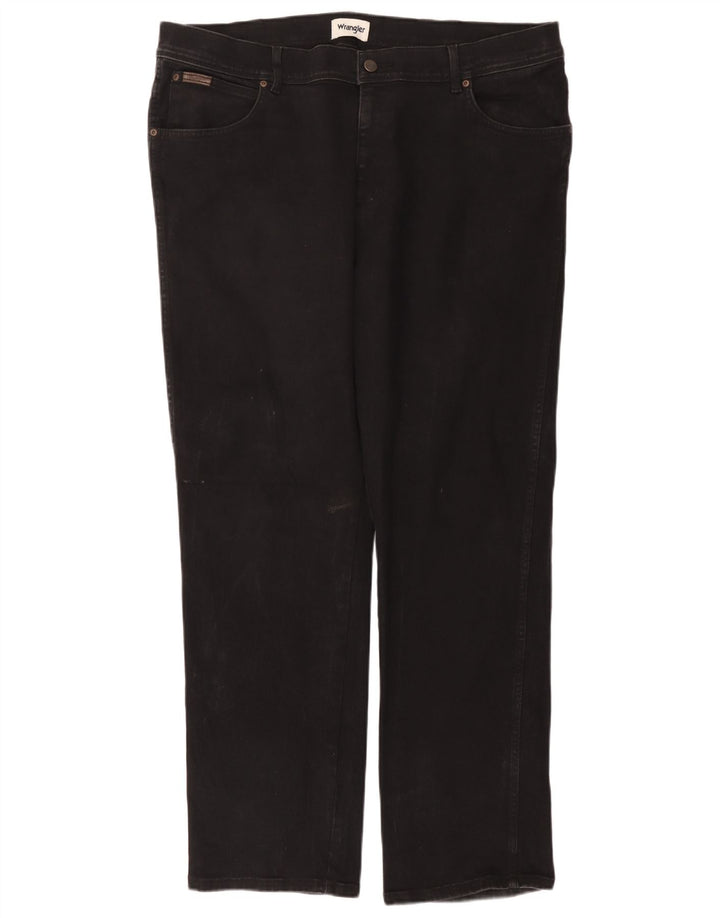 Blugi drepte pentru bărbați Wrangler Texas W42 L32 bumbac negru