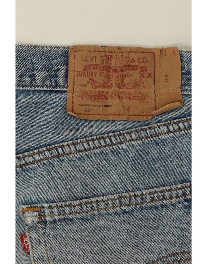 Blugi drepți distressed 501 Levi's pentru bărbați L32 L27 Bumbac albastru