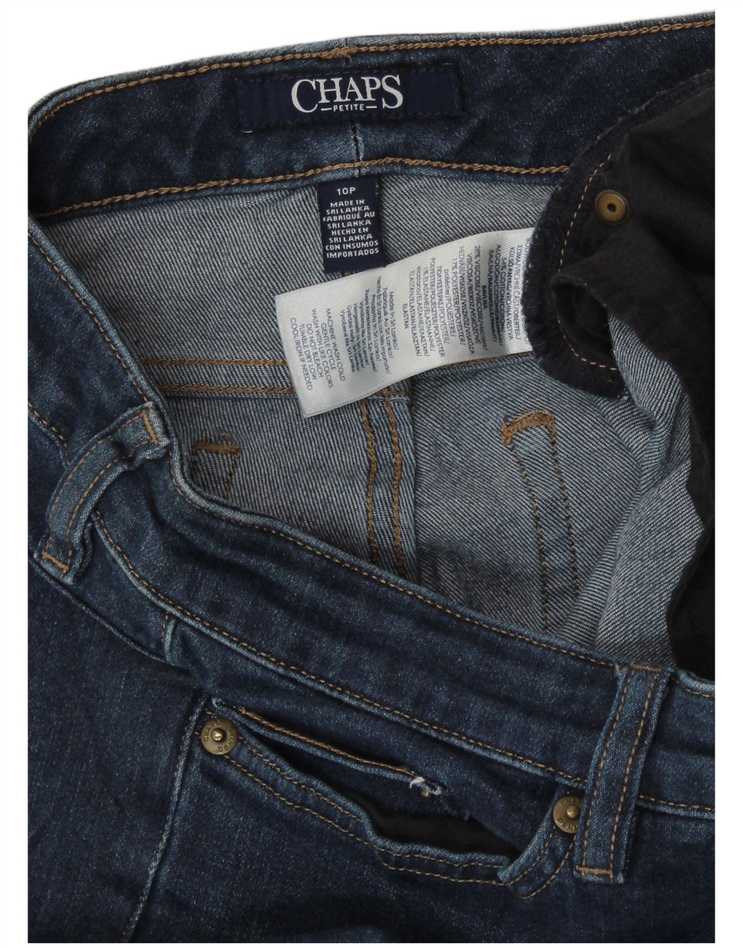 Jeans Chaps pentru femei mici, slim US 10 Large W32 L27 Blue Bumbac