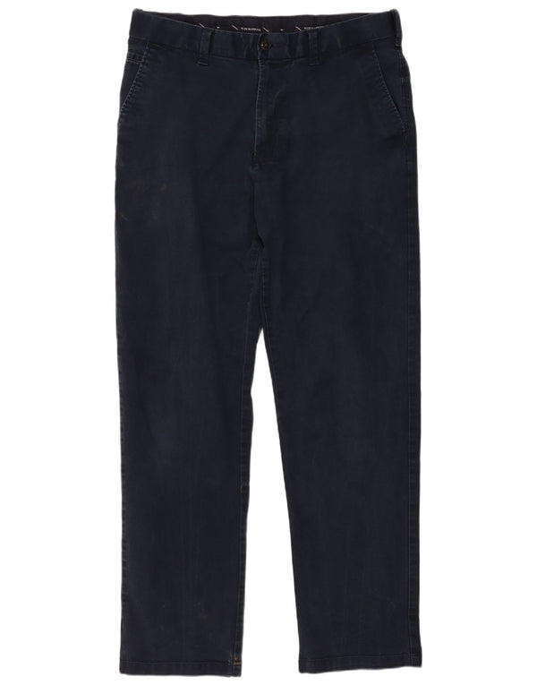 Marks & Spencer Pantaloni Chino Drepți Blue Harbour pentru bărbați L34 L31 bleumarin