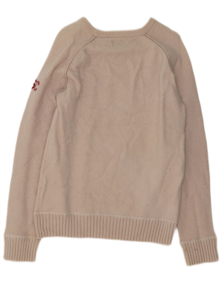 Pulover Levi's pentru femei cu gât de barcă, UK 14, lână mare, bej