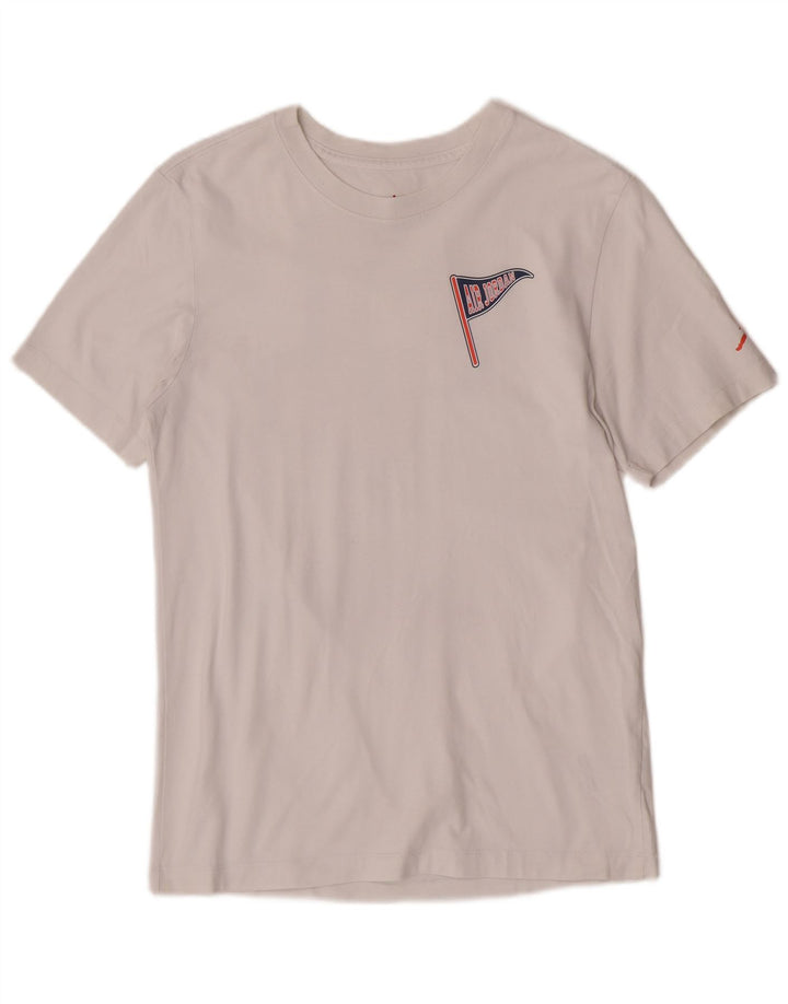 Tricou grafic Jordan pentru bărbați, cu croiala standard, top, mediu, alb, bumbac