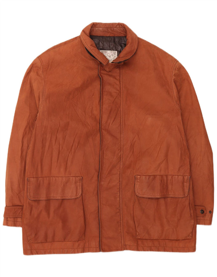 Jachetă din piele pentru bărbați Dibi UK 42 XL din piele maro