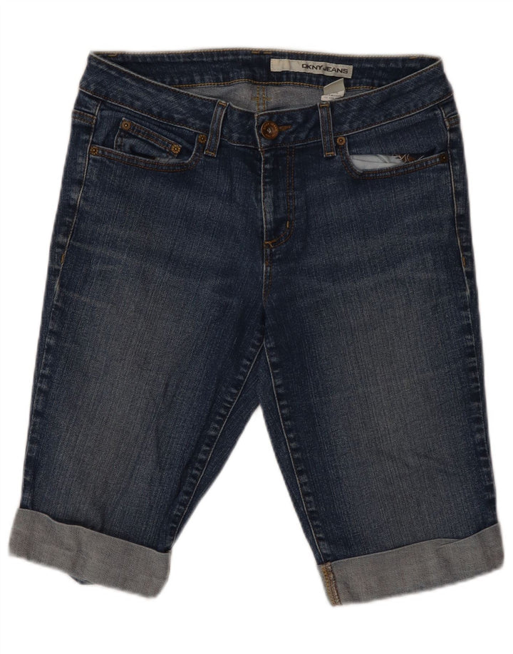 DKNY Pantaloni scurți din denim pentru femei US 12 Large W32 Blue Bumbac