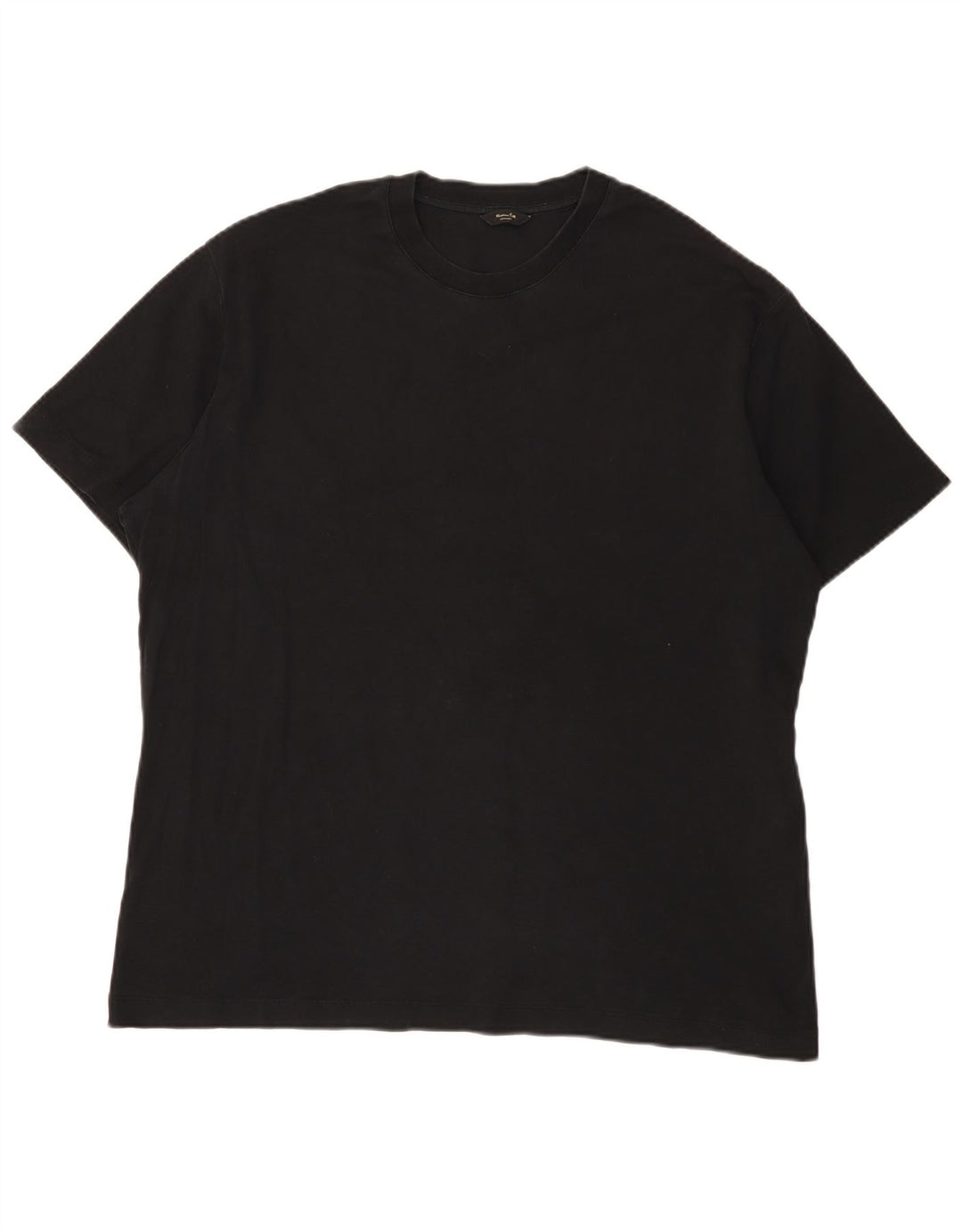 Massimo Dutti Tricou Bărbați Top 2XL Bumbac Negru
