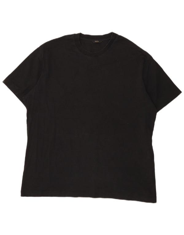 Massimo Dutti Tricou Bărbați Top 2XL Bumbac Negru