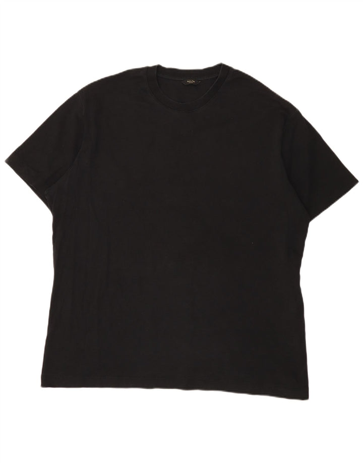 Massimo Dutti Tricou Bărbați Top 2XL Bumbac Negru