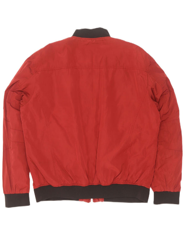 Bomber pentru bărbați Zara UK 44 2XL Poliester color bloc roșu