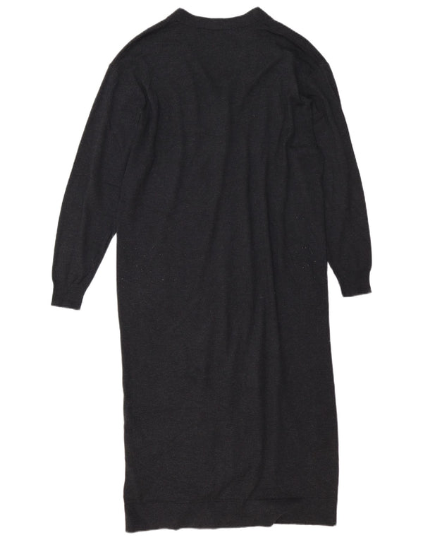 Pulover cardigan supradimensionat pentru femei Zara UK 10 Poliester gri mic